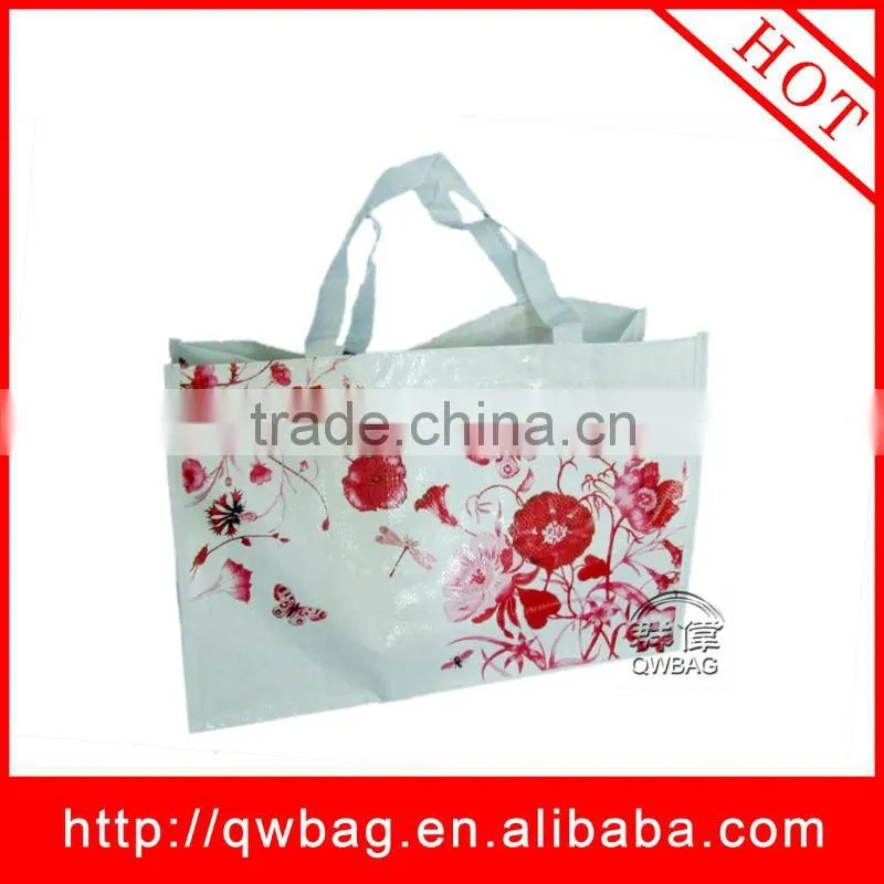2014 the beautiful water-proof pp woven shopping bag
