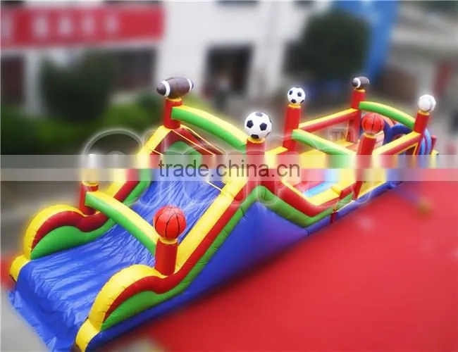 High quality giant inflatable adult sport inflatable obstacle course for sale, inflatable rush obstacle course