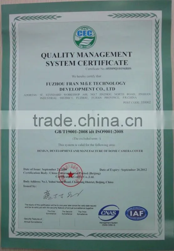 CCTV Dome Covers SMT-047-W, Screw-thread Bubbles Covers