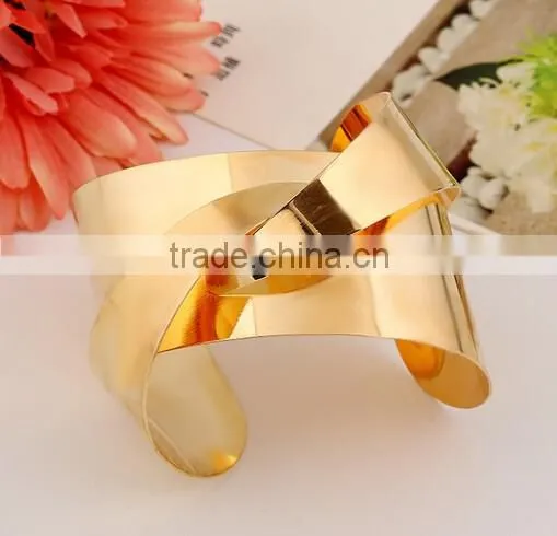 2016 New Metal Irregular geometric figure Cuff Open Bracelets for Women Jewelry