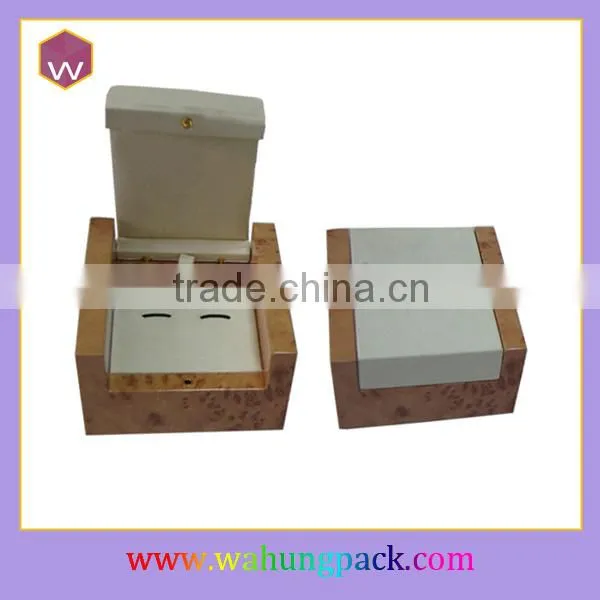clear window cufflink wood box for cufflink collection