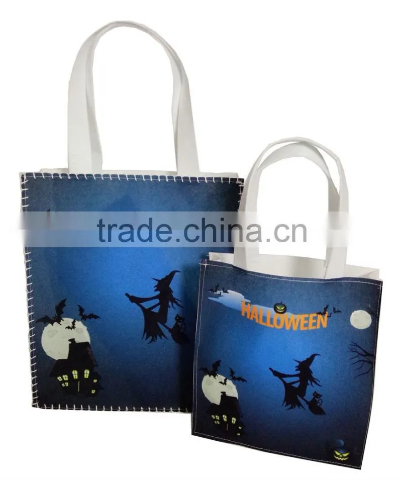 Various designed Promotional felt Halloween witch gift bags for kids and candy strorage