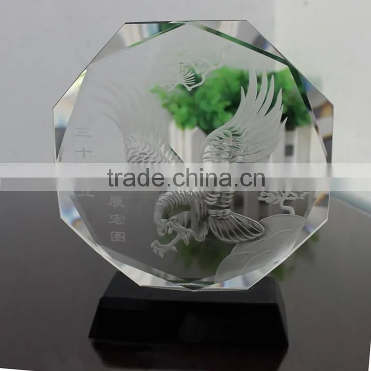 Eagle Crystal Glass Home Decoration Items Furnishing