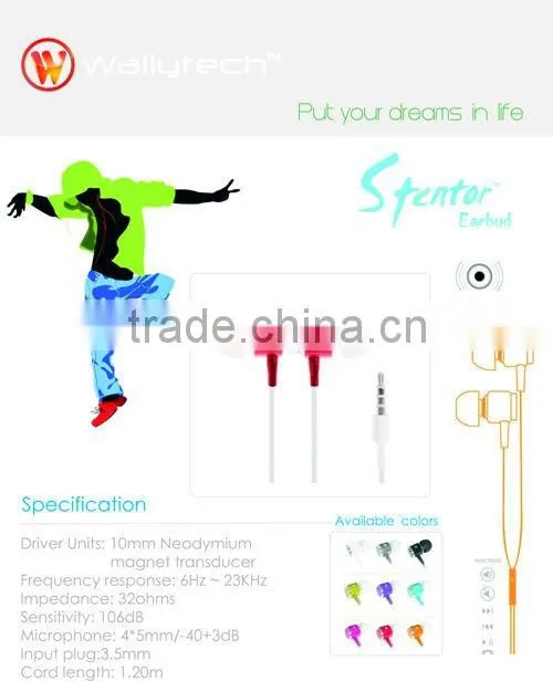 Hot sale Metal in-Ear Earphones for iPod/MP3/MP4