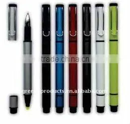 Recycled metal aluminum highlighter pen and ball pen (TPA001)