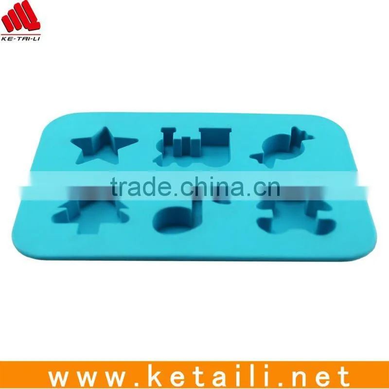 Christmas tree silicone ice tray