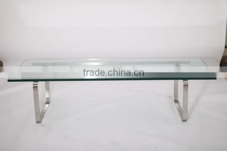 Unique fancy cheap hans wegner tempered glass top coffee table