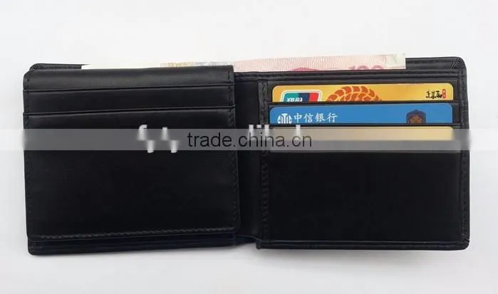 RFID Blocking Leather Bifold Wallet for Men Black