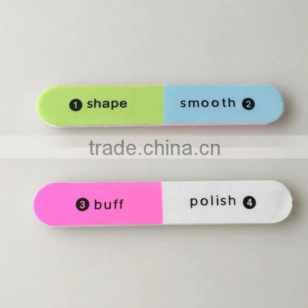 OEM custom 4 way sponge block neon nail polish buffer beauty 4 sides buffer block nail shining file buffer factory