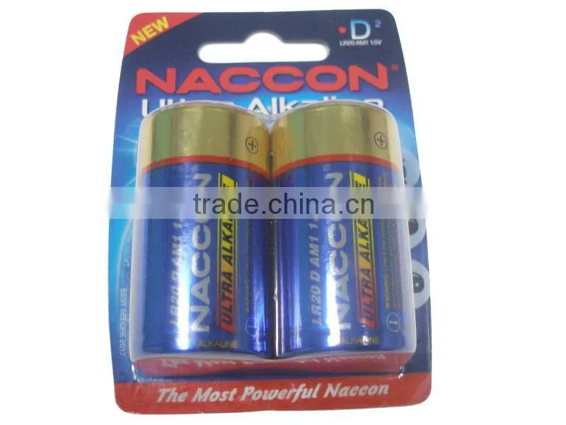 Naccon 1.5V 12000mAh Ultra Alkaline Battery LR20 D AM1/batteries.SA
