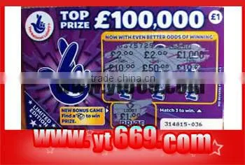 Voucher Scratch off Card