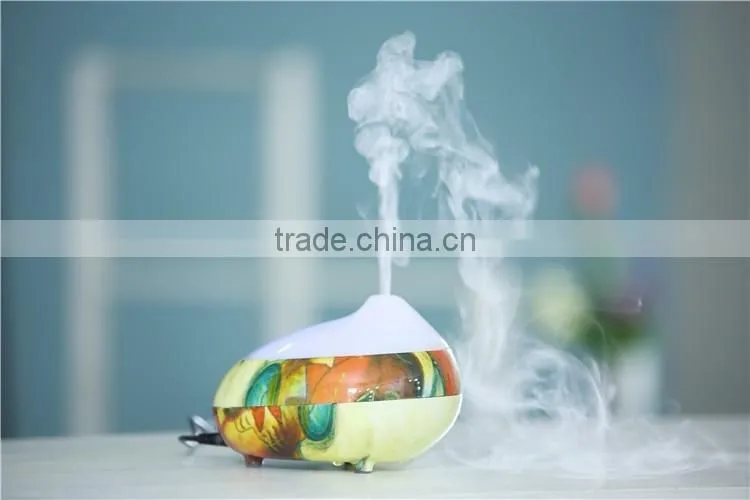Aromatherapy electric essential oil diffuser with color led lights