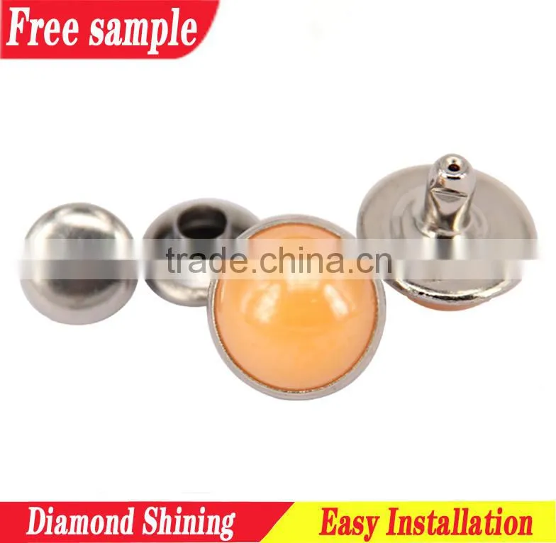 Romantic rhinestone rivets metal rhinestone button decorative shoes parts