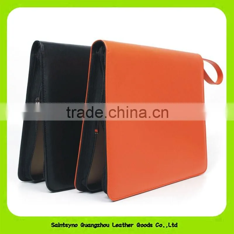 16064 high quality leather presentation file folders / leather expandable file folder