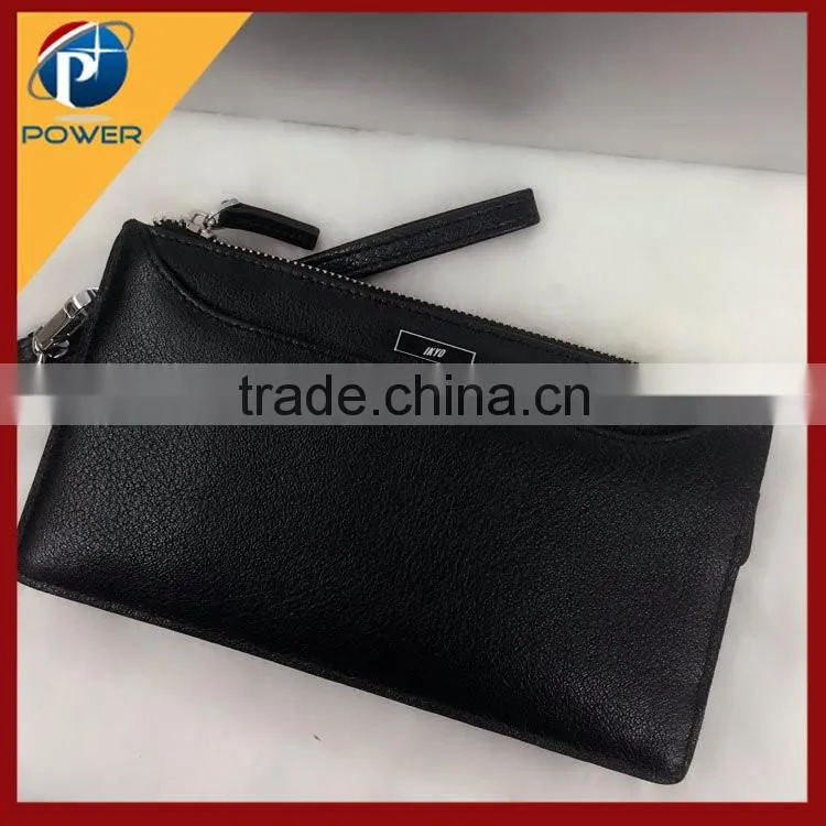 Leather Men Wallet Wireless Charging Mobile Power for Smartphone