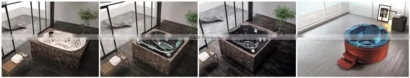 Acrylic color composite freestanding bathtub 5 people spa tub
