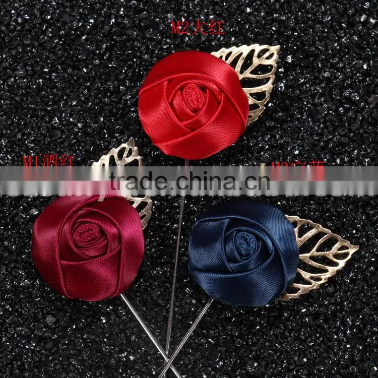 wedding fabric flower brooch LAP064