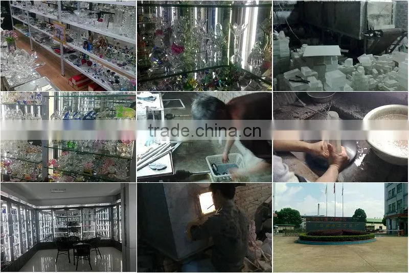 Handcrafts Clear Crystal Lotus Decoration for Wedding Gifts