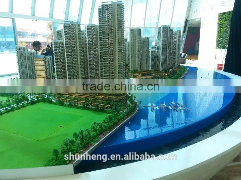 New island planning house miniature scale models , City planning maquette model