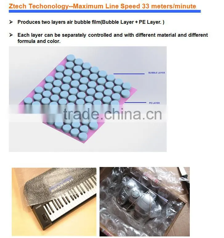 2 layers pe air bubble film Extruding machine/ Twin-screw extruder