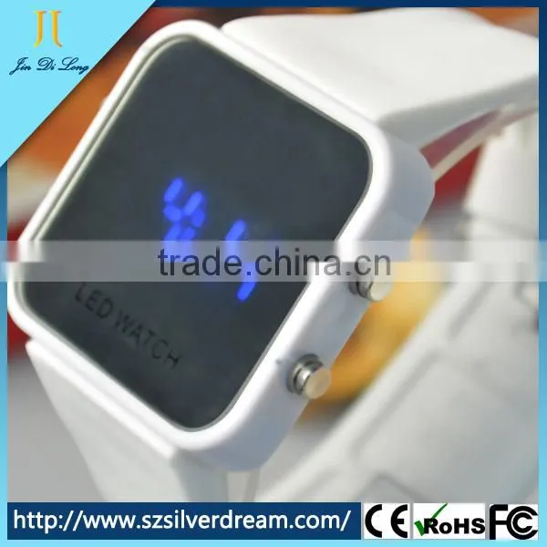 Wholesale Price Silicone Sport Mirror LED Watch Hot