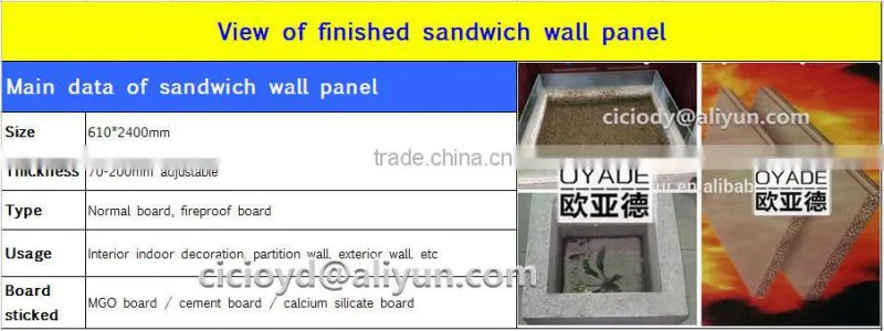 full automatic Light weight partition wall panel eps cement solid foam board machinery
