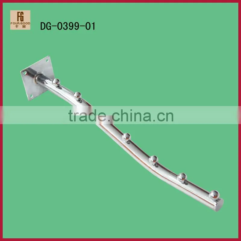 Metal Slat wall square shelf brasket with sucker