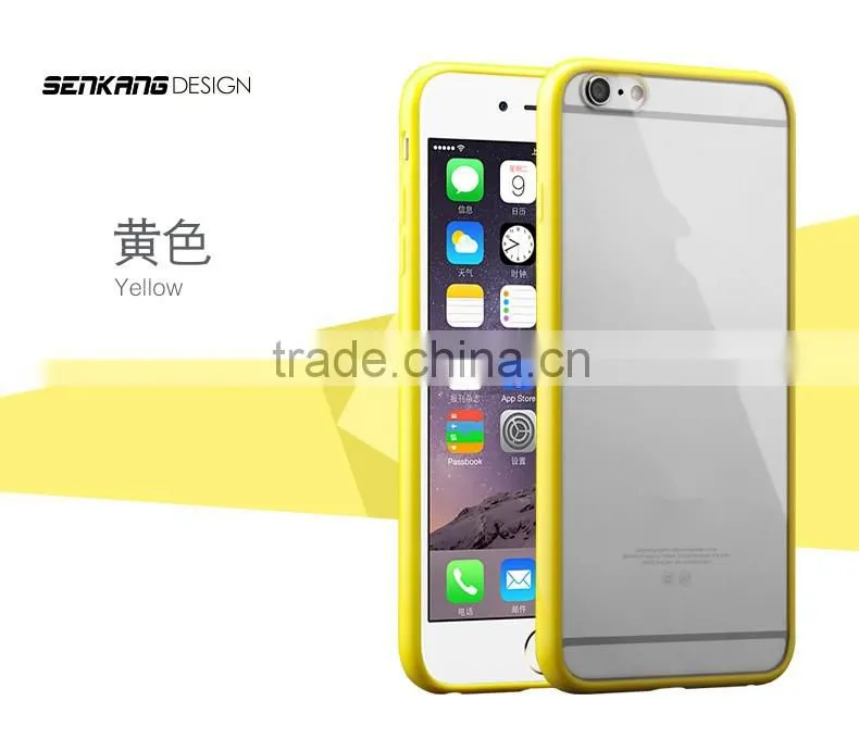 supply all kinds of colorful frame with back clear cover cellphone tpu case for iphone 6S