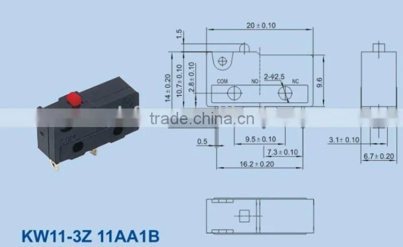 KW11 electric on off micro switch
