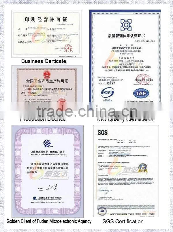 Hot Stamping Gold / Silver Plastic Card