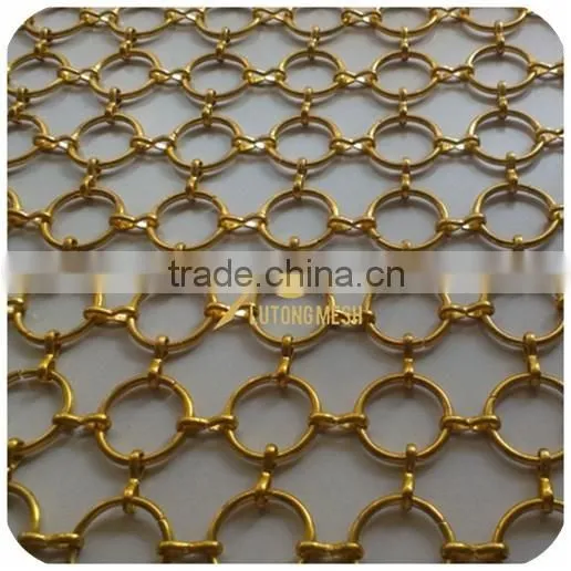 Decorative metal ring mesh for saloon room divider curtain