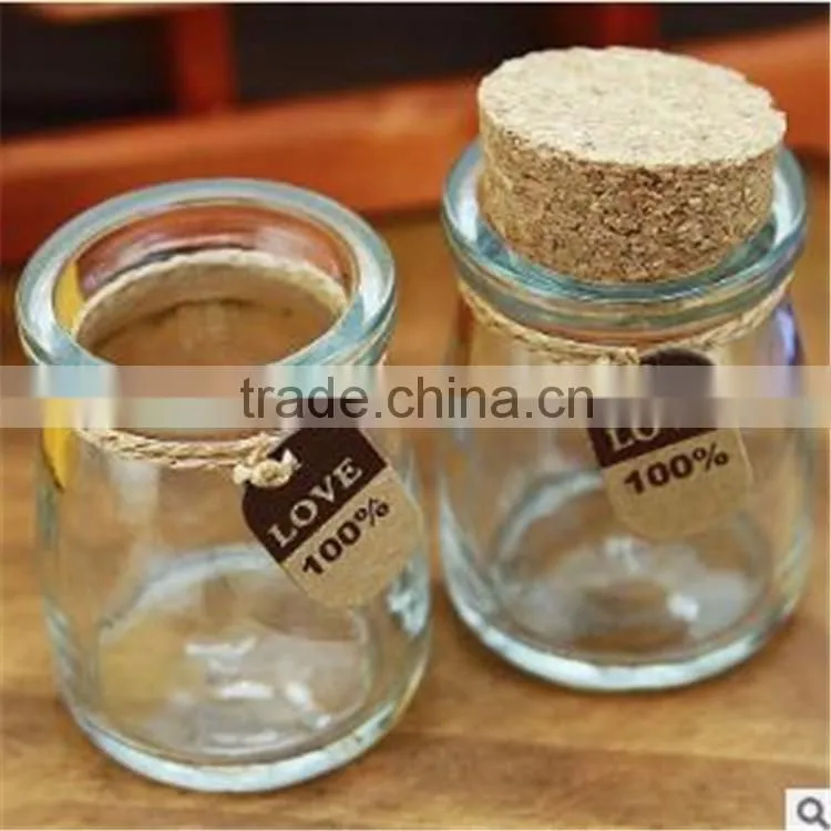 Factory direct sale & microwave safety pudding glass bottle milk cup 100ml in stock.