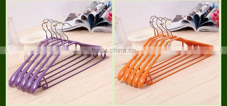 pvc coated customization wideshoulder metal hanger for drying