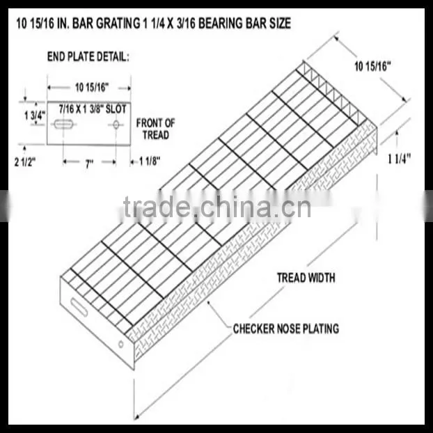 hot dip galvanized g255/30/100 steel grating factory