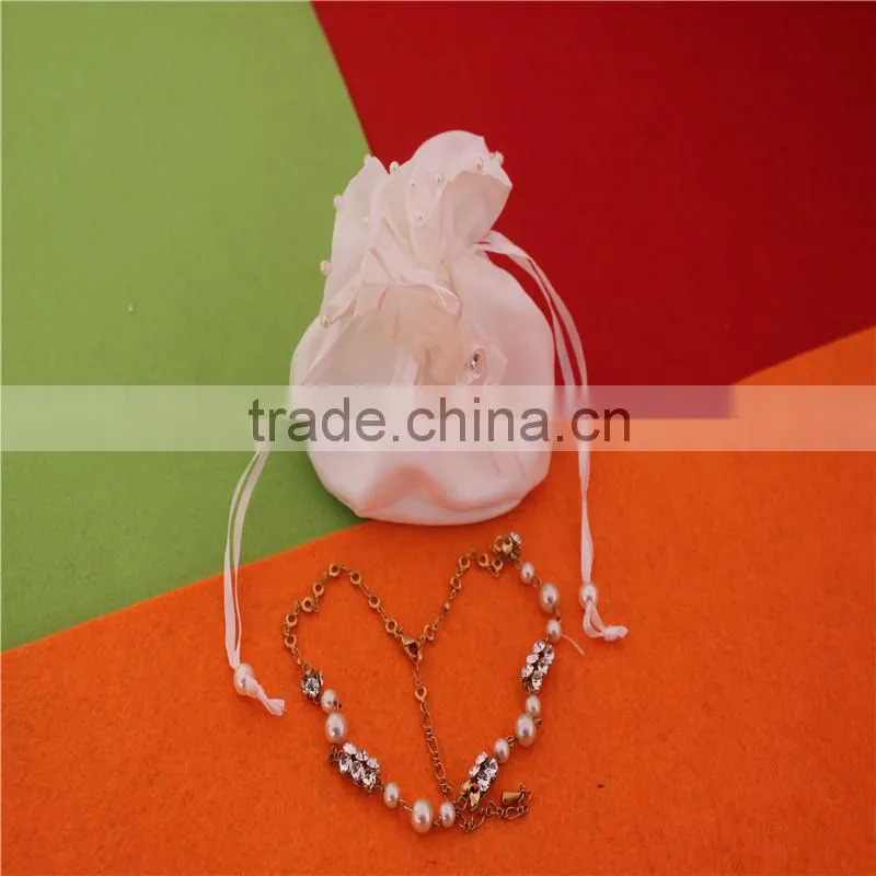 Customized best promotion flower gift jewelry velvet bag wholesale