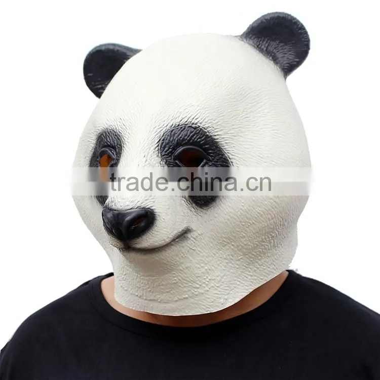 hot sale Masquerade magical full head adult size animal panda latex mask