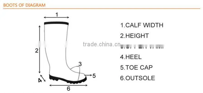 Men durable rubber rain boots with cuff sailing boots