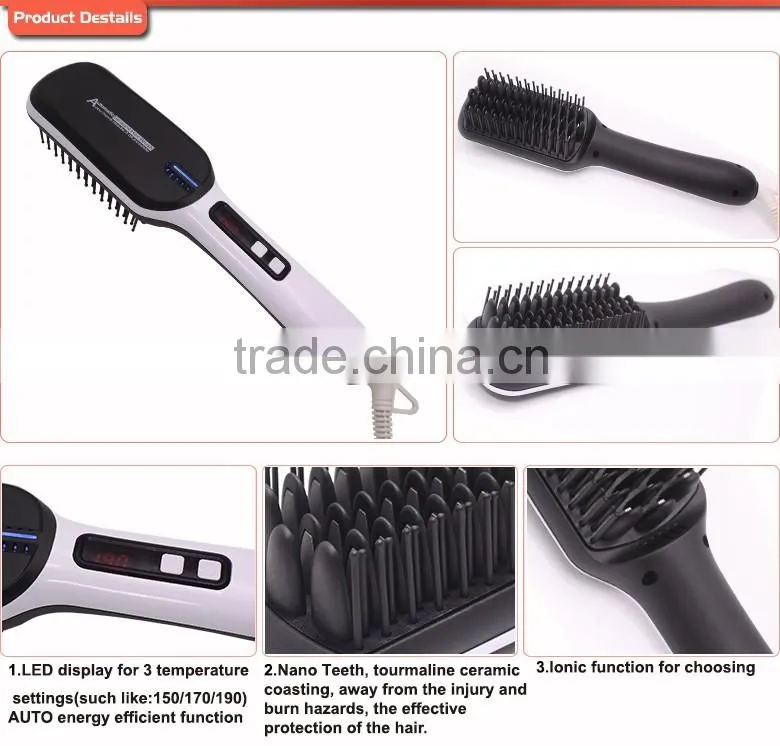 OEM New flat iron square paddle shape Electric Hair Straightener brush