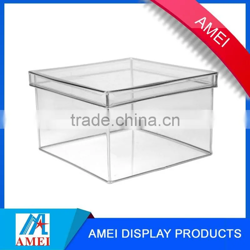Professional manufacturer and cheap clear square acrylic shoe display box