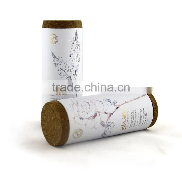Luxury eco cosmetic paper can with pine plag