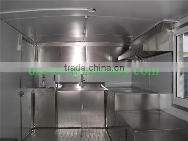 High Quality stainless steel food stall mobile stalls for fast food kiosk for snacks