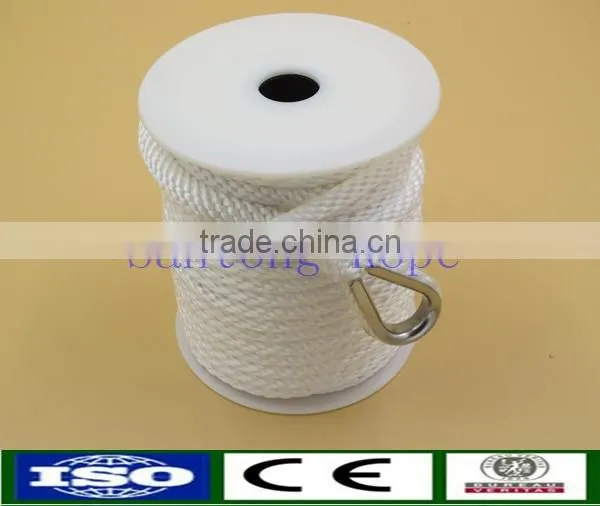 High quality white solid braided starter rope
