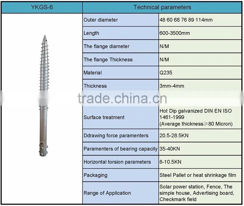 Galvanized Foundation Screw for Solar power station