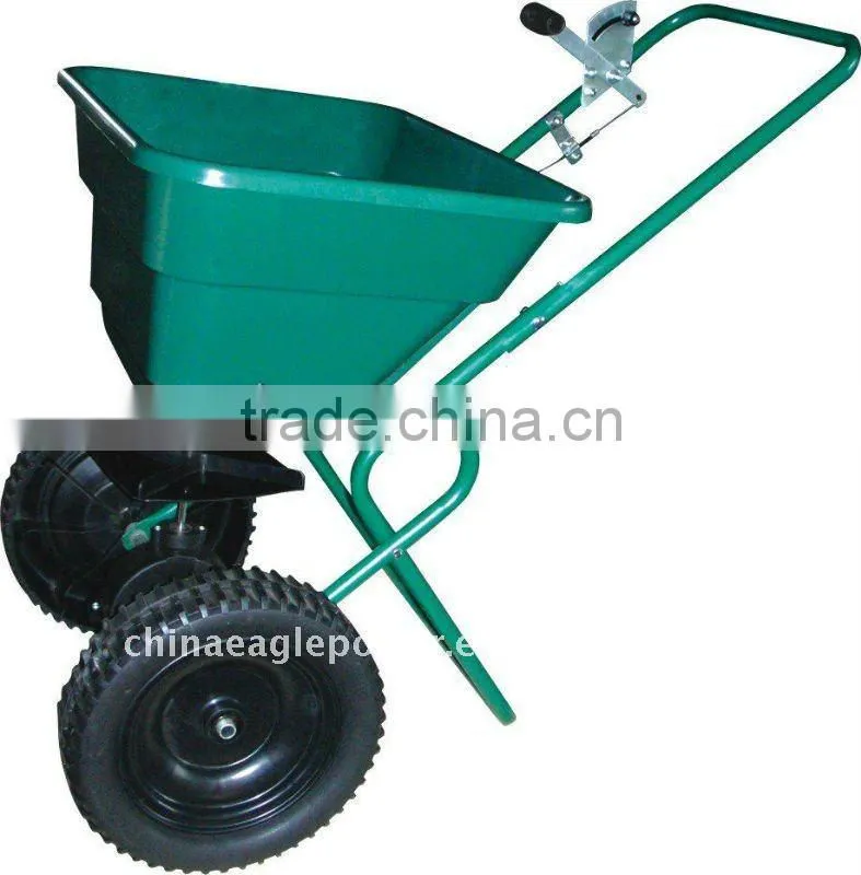 80LB walk behind fertilizer salt spreader