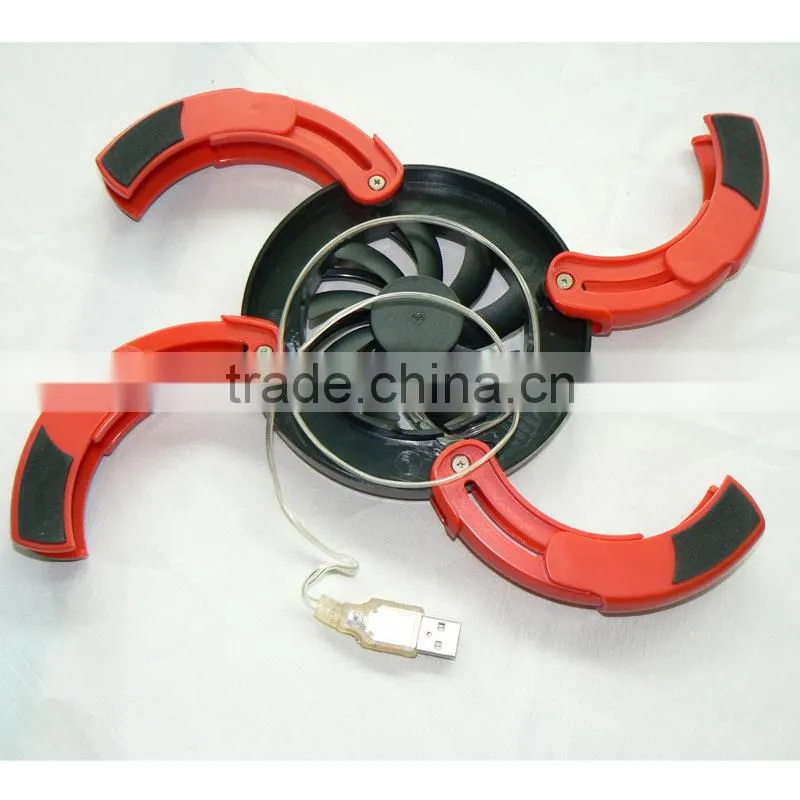 Cheap Stock cool fan notebook cooling pad USB Cooling Pad Flaming wheel Laptop Cooler Pad Fan for Laptop Notebook