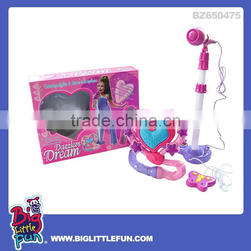 Mini kids toy microphone with light