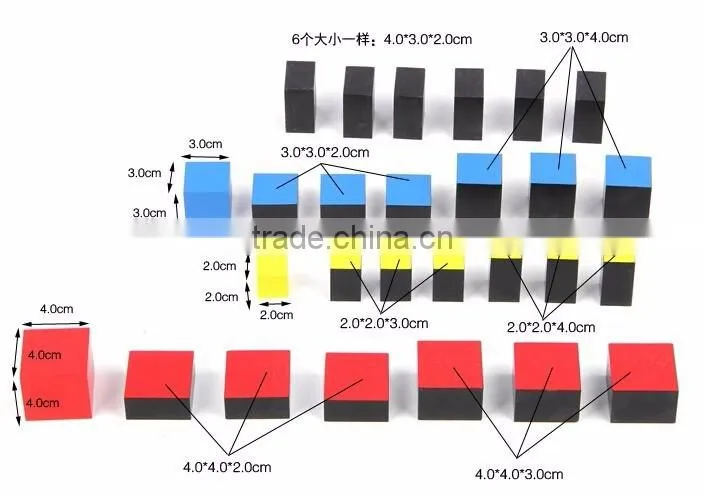 Preschool Training Learning Toys Montessori Trinomial Cube Math education