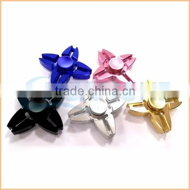 Best promotion gifts metal spiral spinner Aluminum four finger gyro