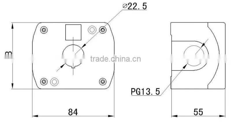 LAY5-JBPN1 IP54 one holes 22mm push button control box parts accessories enclosure plastic box enclosure electronic