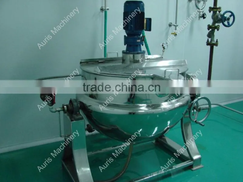 industrial automatic cooking jam pots double cooking jacket mixer
